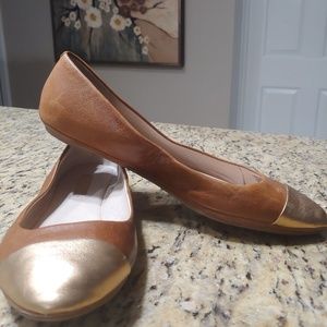 Louise et Cie gold toe leather Flats
